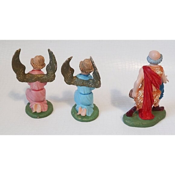 14 Vintage Italian Nativity Scene Figures Shepherds Sheep Camel Fontanini Depose - Picture 3 of 8